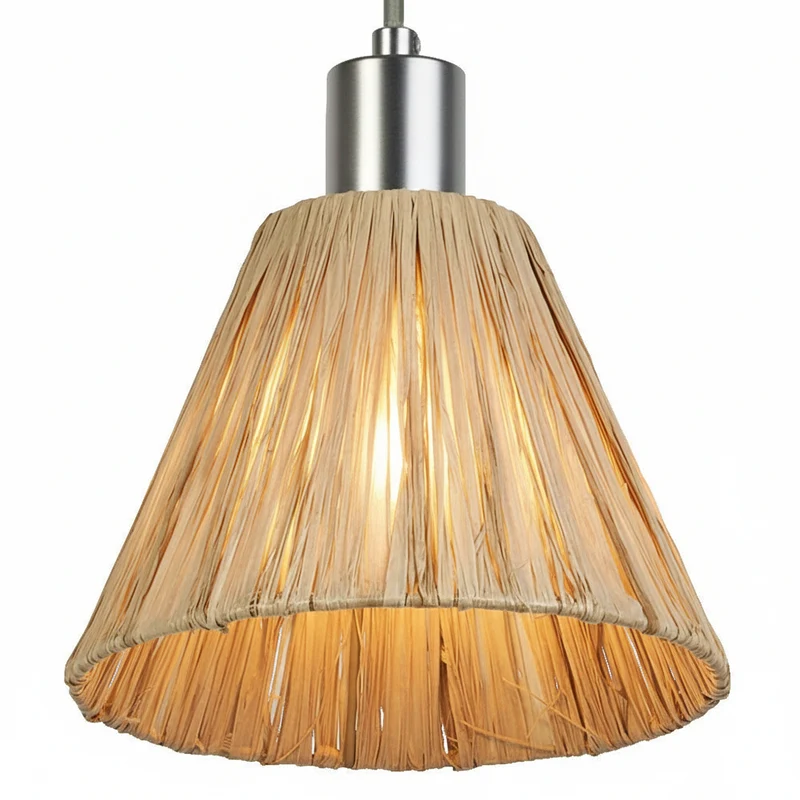 OSRAM DECOR Pendelleuchte Decor Raffia grün-braun, E27, 200 mm