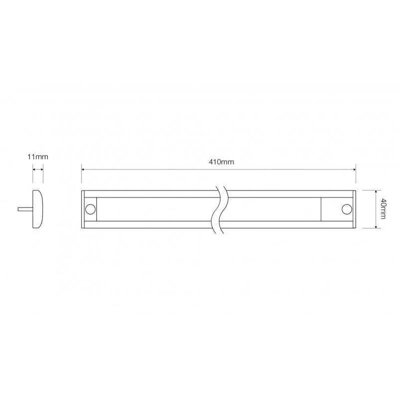 Innenleuchte mit Touch-Taste 410 mm 12 V / grauer Sockel / LED-Autolampen