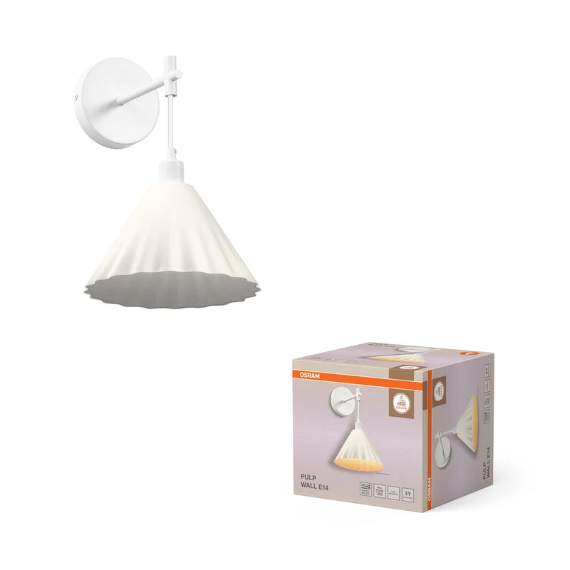 OSRAM DECOR Wandleuchte Decor Pulp weiß, E14, 218 mm