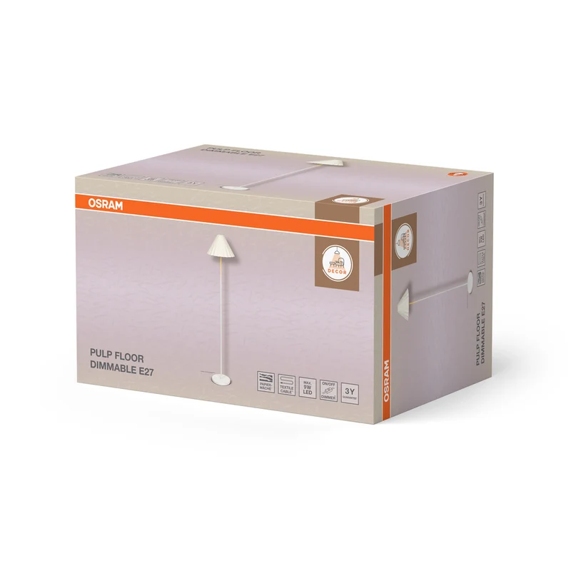 OSRAM DECOR Standleuchte Decor Pulp weiß, E27, dimmbar