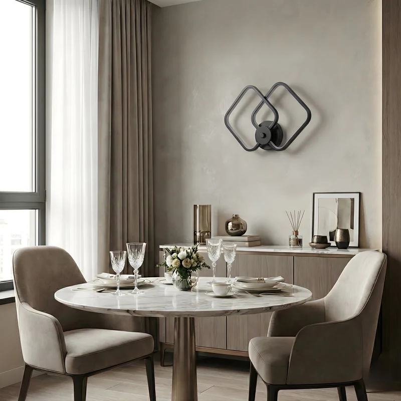 Leistungsstarke quadratische Wandleuchte mit geometrischem Design – Square
