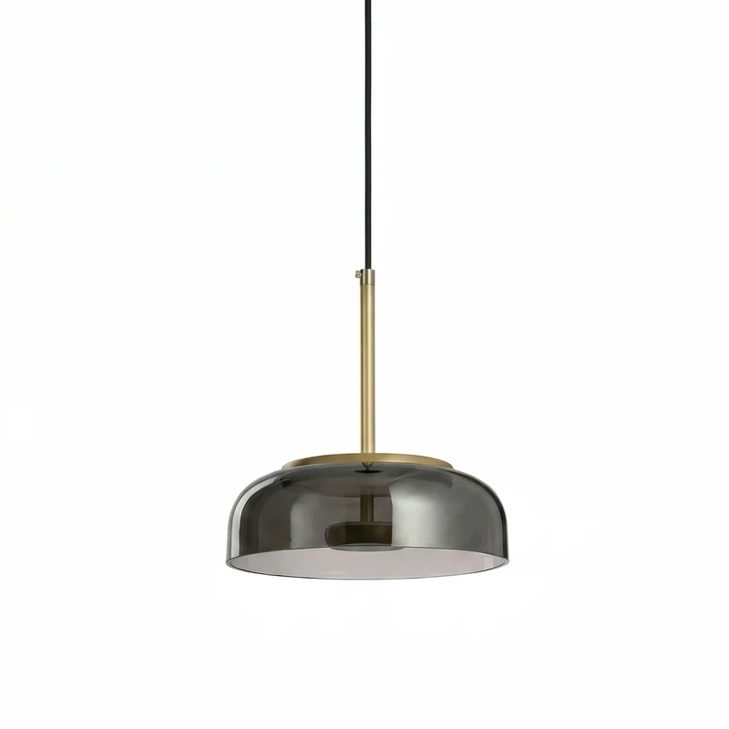 Moderne Hängelampe aus Glas und geschmiedetem Aluminium – Luminosa