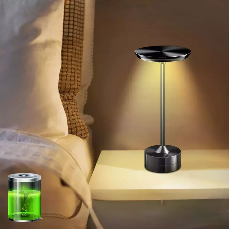 Kabellose Lampe mit Touchsensor, dimmbar, moderner Stil – Métallico