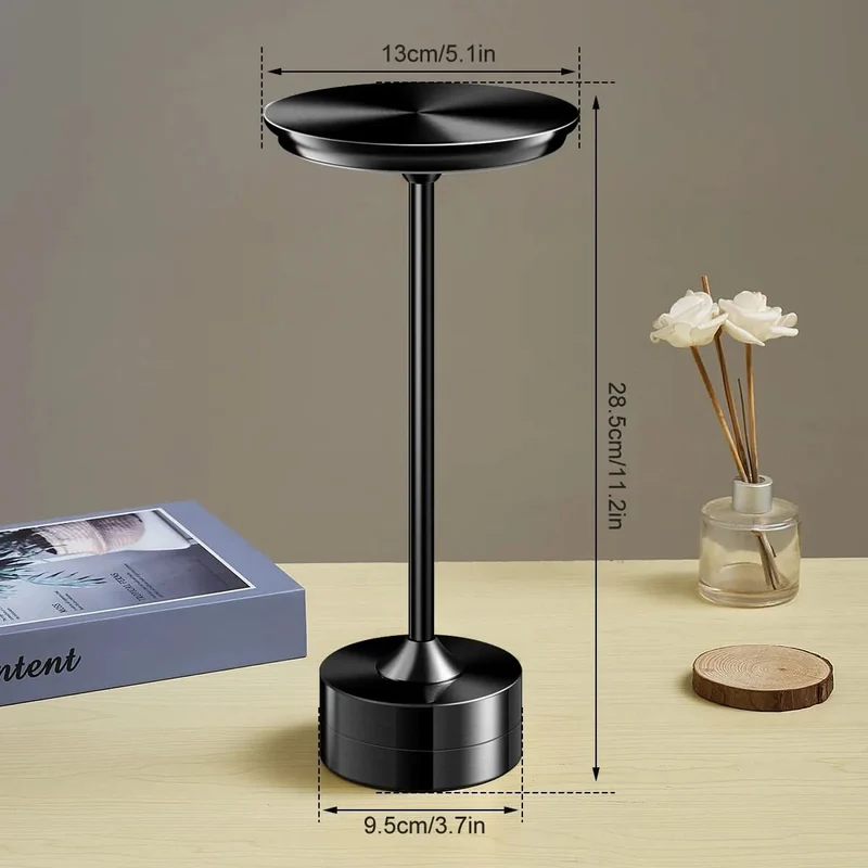 Kabellose Lampe mit Touchsensor, dimmbar, moderner Stil – Métallico