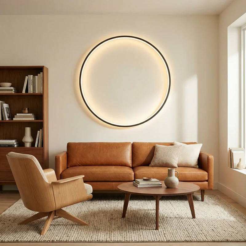 Moderne Wandleuchte in Kreisform – Cerchio