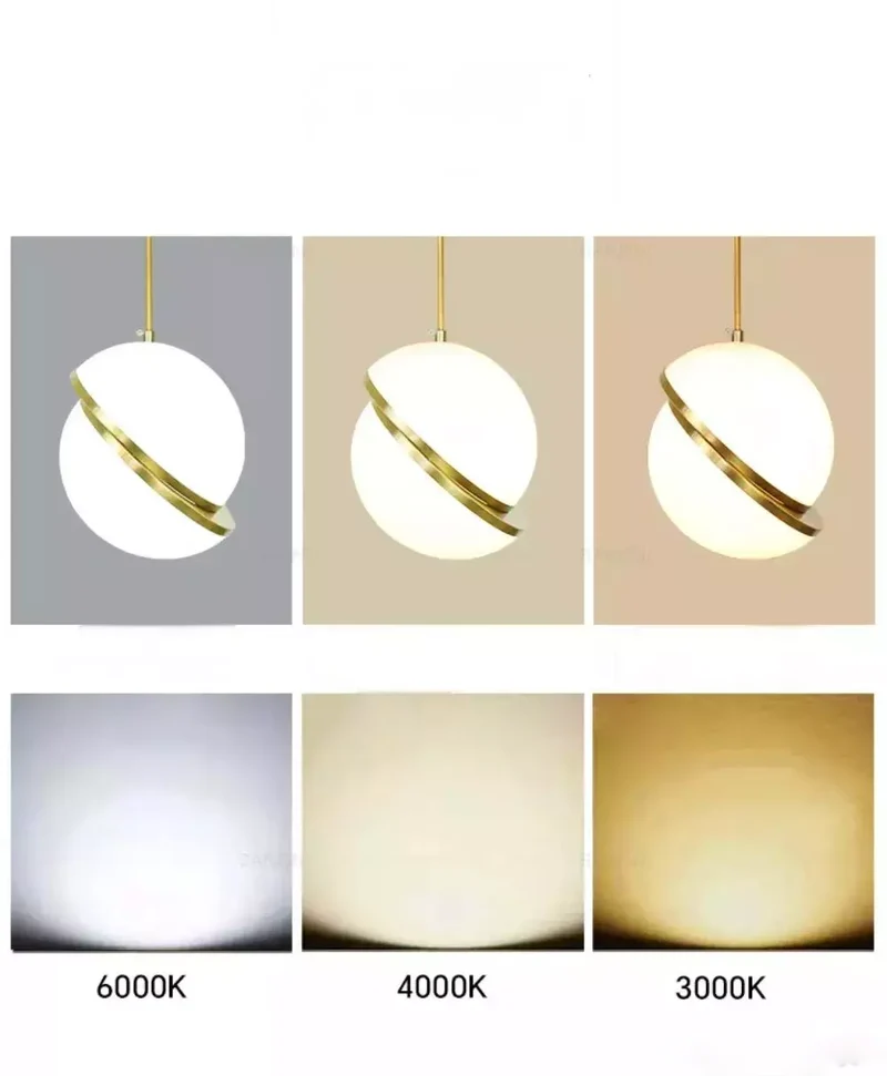 Hängelampe Goldener Kreis mit Ausschnitt-Effekt, modernes Ambiente – Cut Circle