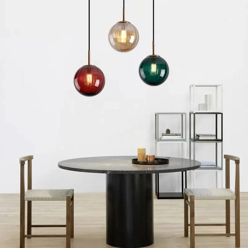Elegante Glas-Kugel Pendelleuchte Sanftes Licht – ColorLine