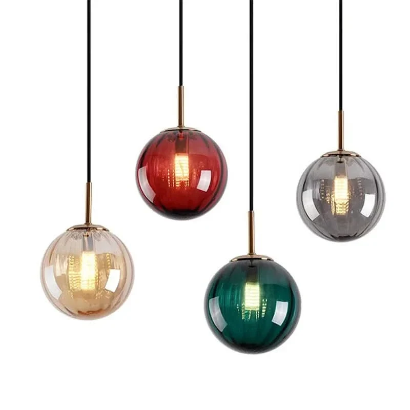 Elegante Glas-Kugel Pendelleuchte Sanftes Licht – ColorLine