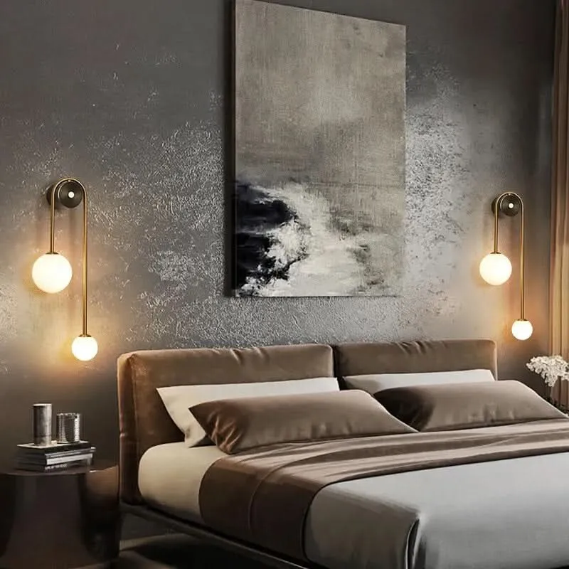 Wandleuchte Design aus Eisen und Glas im skandinavischen Stil – Rayora