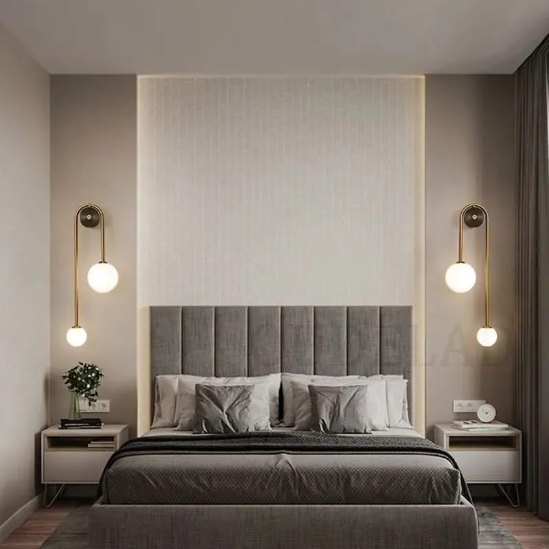 Wandleuchte Design aus Eisen und Glas im skandinavischen Stil – Rayora
