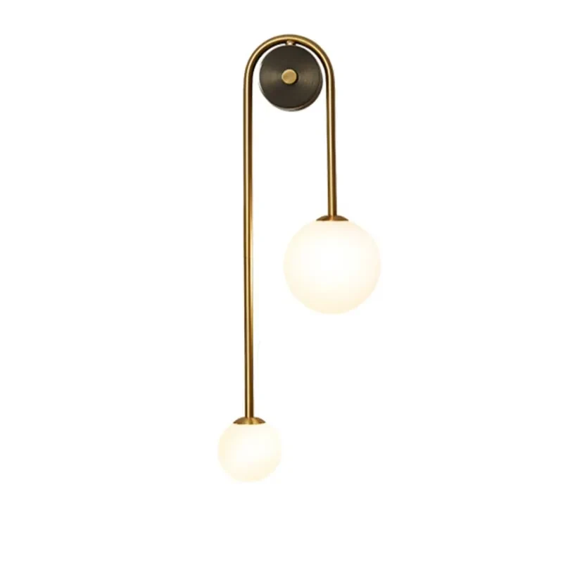 Wandleuchte Design aus Eisen und Glas im skandinavischen Stil – Rayora