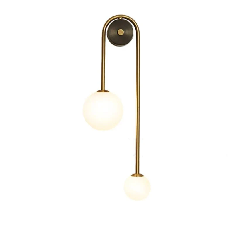 Wandleuchte Design aus Eisen und Glas im skandinavischen Stil – Rayora