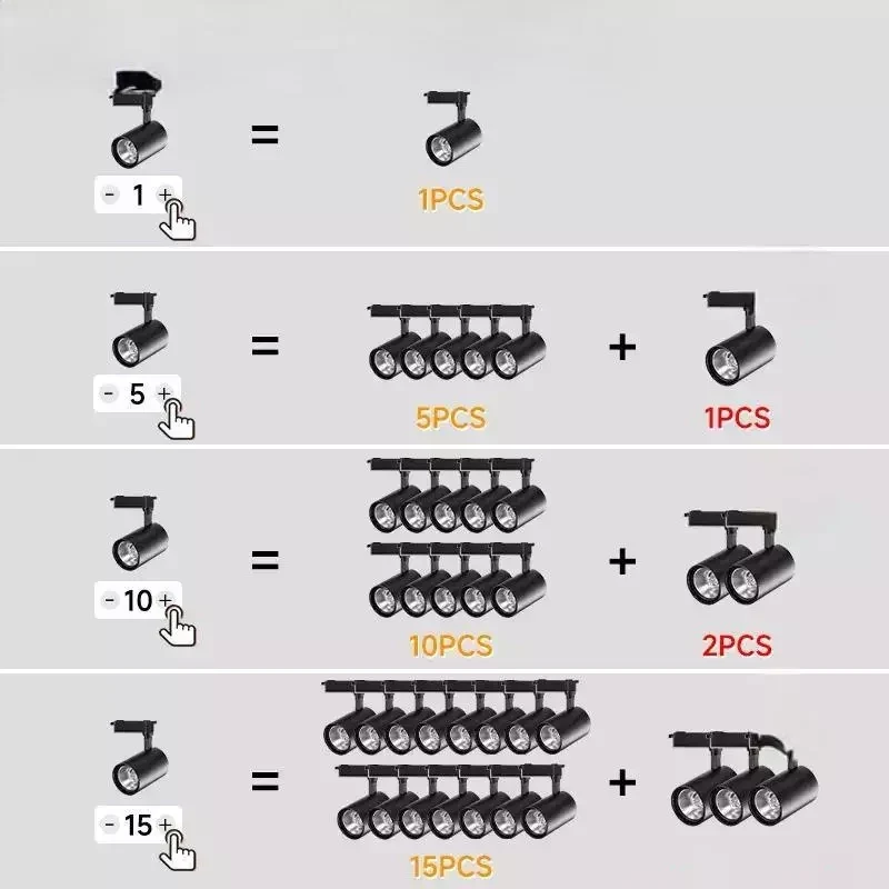Vielseitige LED-Spot-Schiene für Wohnzimmer und Büro – Spot LED