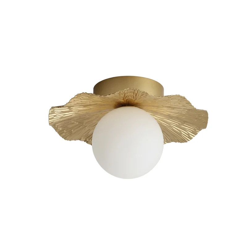 Elegante Deckenleuchte in Gold mit warmem Licht – Élégo