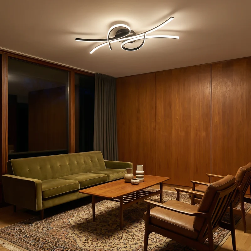 Trendige Lineare Deckenleuchte mit Dimmer – Atypico