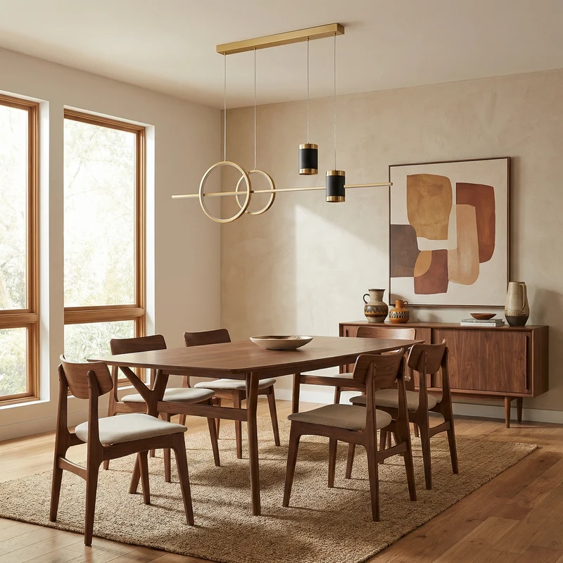 Höhenverstellbare Pendelleuchte im minimalistischen Stil mit Sternenhimmel-Effekt – Étoilé Minimaliste