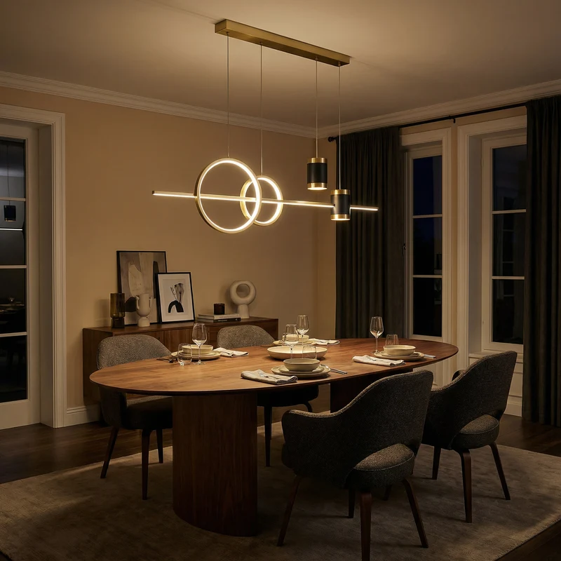 Höhenverstellbare Pendelleuchte im minimalistischen Stil mit Sternenhimmel-Effekt – Étoilé Minimaliste
