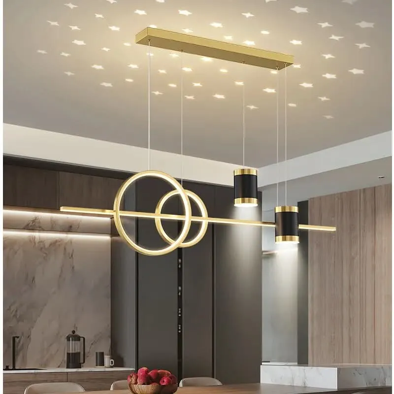 Höhenverstellbare Pendelleuchte im minimalistischen Stil mit Sternenhimmel-Effekt – Étoilé Minimaliste