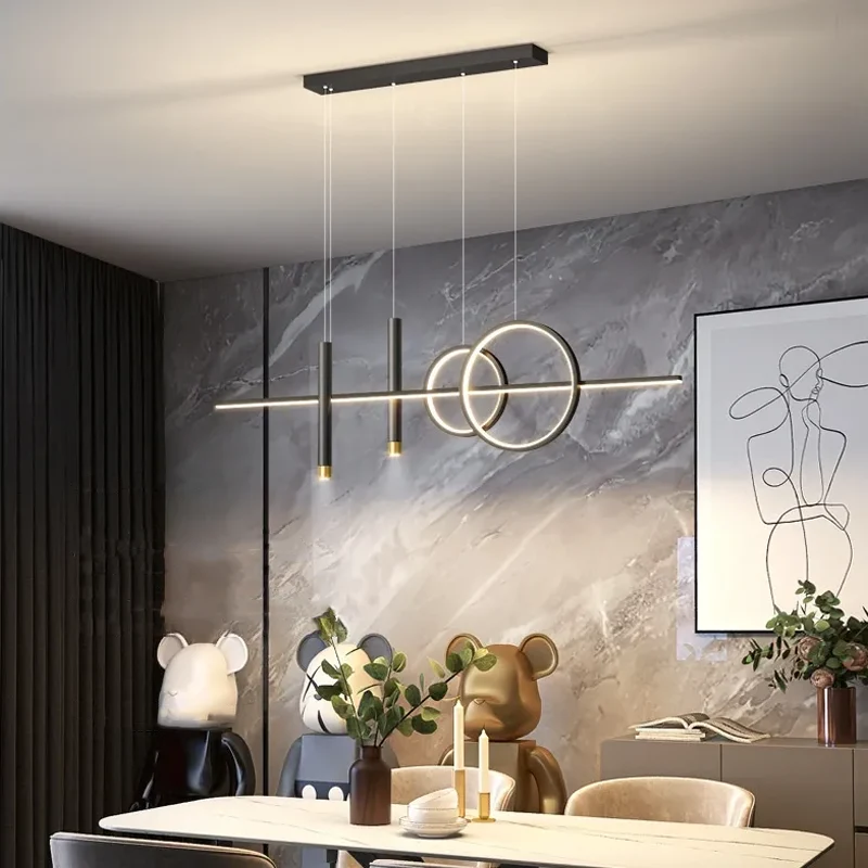 Höhenverstellbare Pendelleuchte im minimalistischen Stil mit Sternenhimmel-Effekt – Étoilé Minimaliste