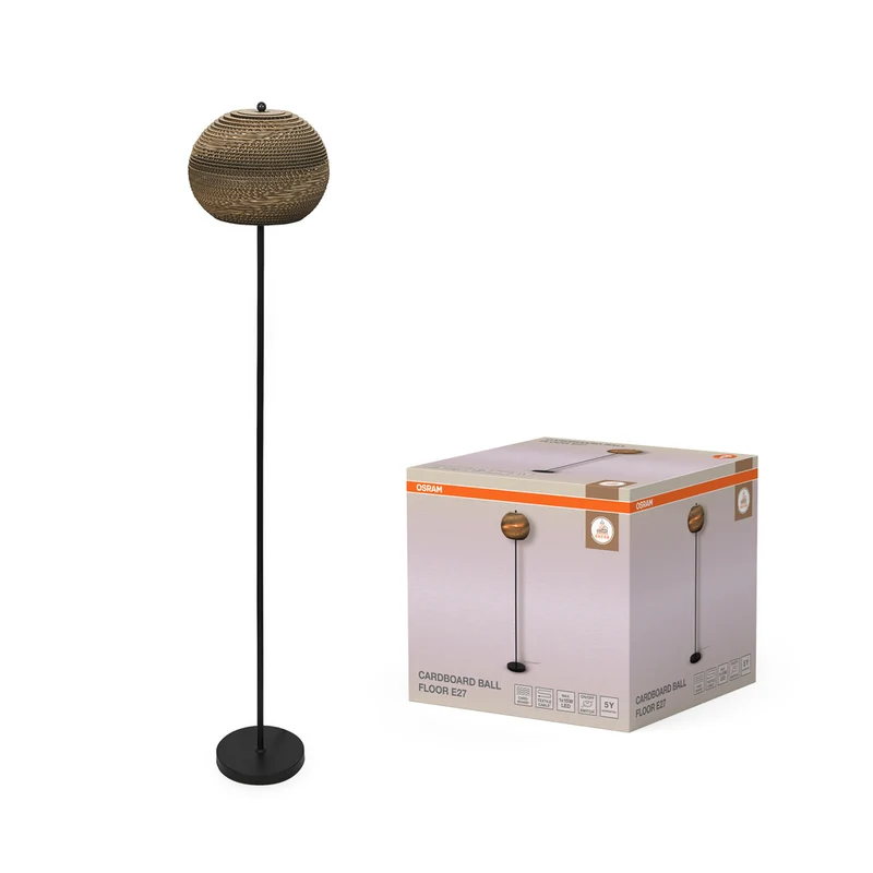 OSRAM DECOR Standleuchte Decor Cardboard Ball braun, E27