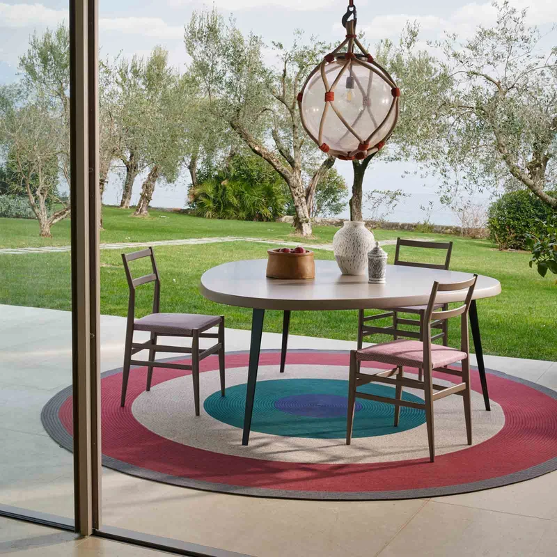 Blown Glass and Rope Outdoor Lamp BOLLICOSA NAUTILUS, designed by Cassina