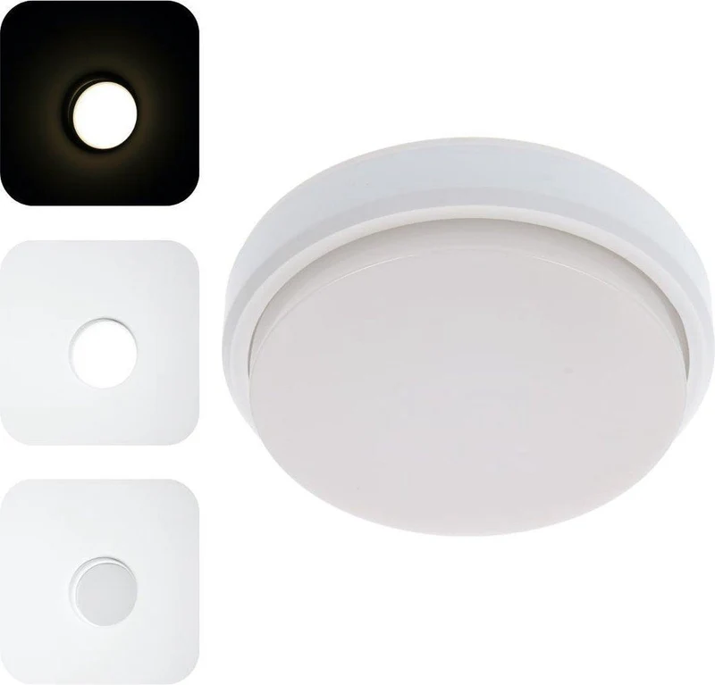 LED-Deckenleuchte für den Außenbereich – Rund 21 cm – Kaltweißes Licht – IP54 – 10 W