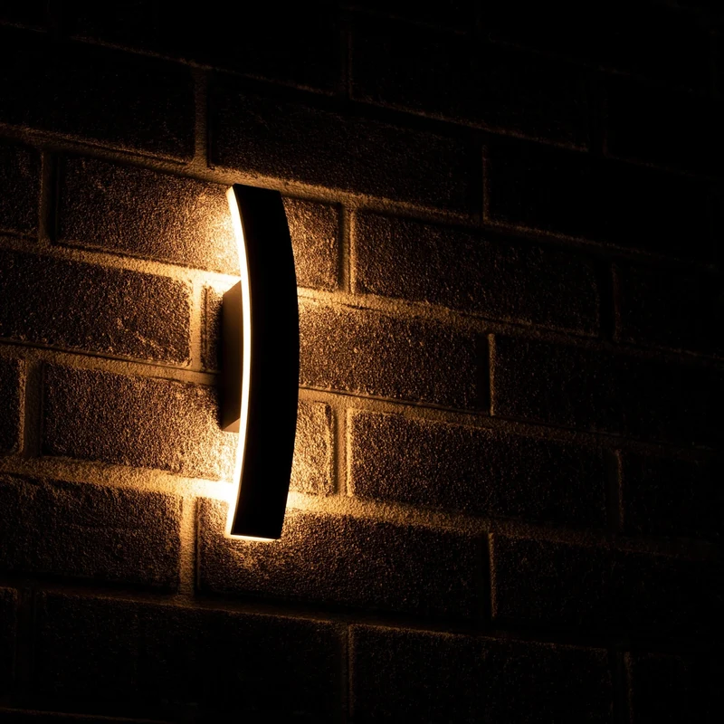 LED Außen-Wandleuchte anthrazit 7 Watt warmweiß IP54 Backlight - LED's Light