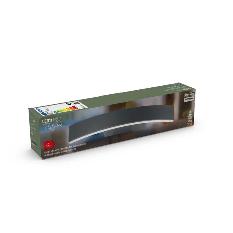 LED Außen-Wandleuchte anthrazit 7 Watt warmweiß IP54 Backlight - LED's Light