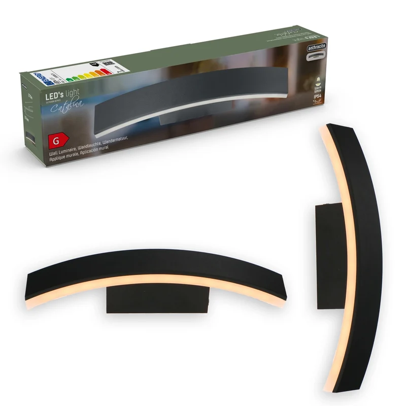 LED Außen-Wandleuchte anthrazit 7 Watt warmweiß IP54 Backlight - LED's Light