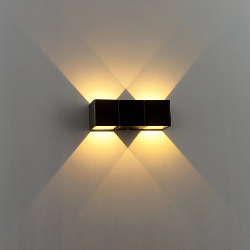 LED Außen-Wandleuchte schwarz 5,5 Watt warmweiß IP54 - LED's Light