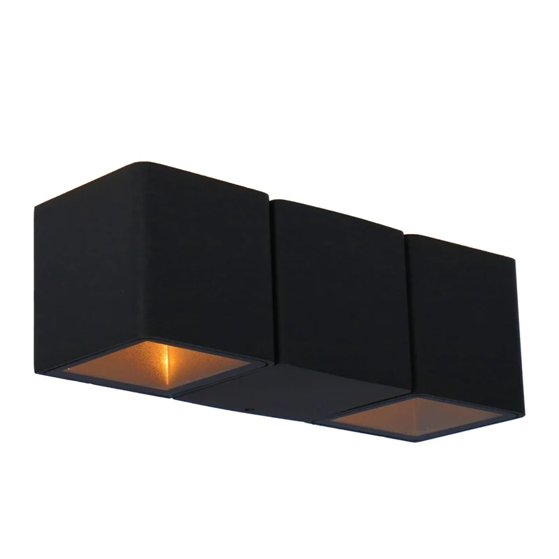 LED Außen-Wandleuchte schwarz 5,5 Watt warmweiß IP54 - LED's Light
