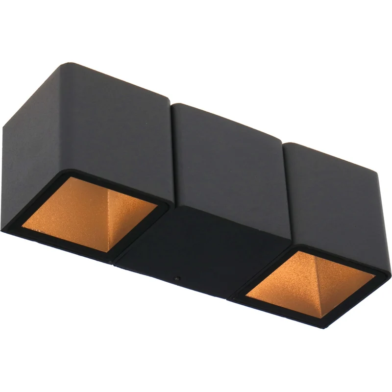 LED Außen-Wandleuchte schwarz 5,5 Watt warmweiß IP54 - LED's Light