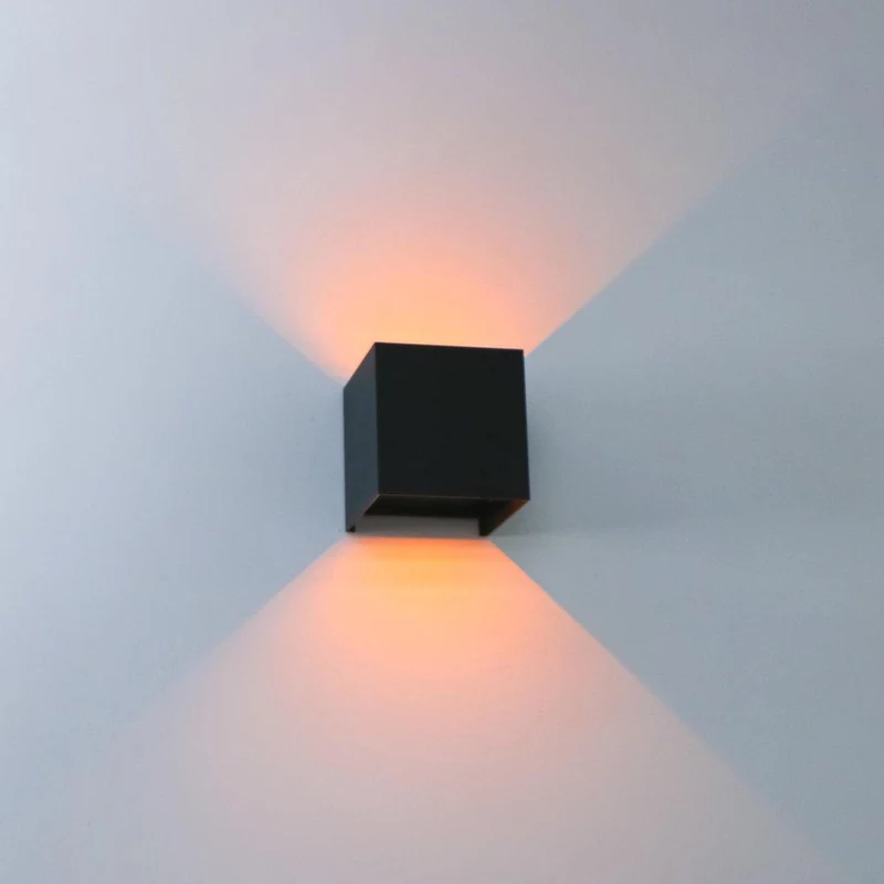 LED Außen-Wandleuchte schwarz dimmbar 6 Watt warmweiß IP65 Up-Down - LED's Light