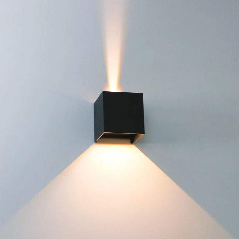LED Außen-Wandleuchte schwarz dimmbar 6 Watt warmweiß IP65 Up-Down - LED's Light