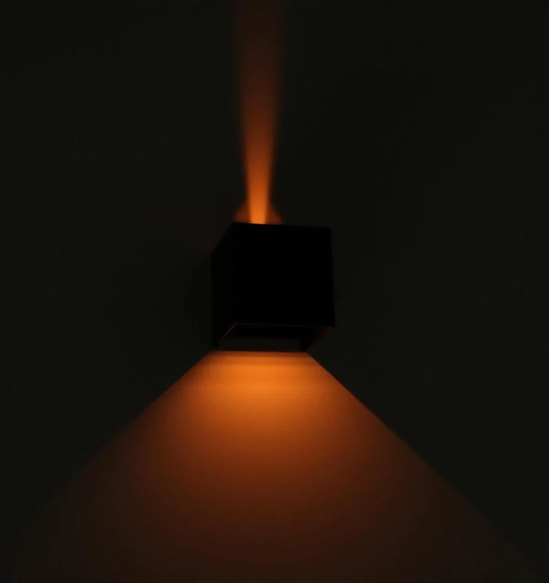 LED Außen-Wandleuchte schwarz dimmbar 6 Watt warmweiß IP65 Up-Down - LED's Light