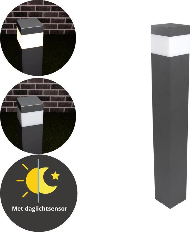 Wege-Leuchte grau 1x E27 IP44 76 cm - LED's Light