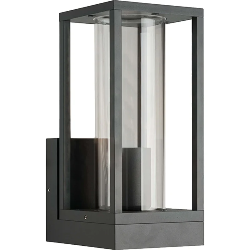 Außen-Wandleuchte anthrazit 1x E27 IP44 Glas opal - LED's Light