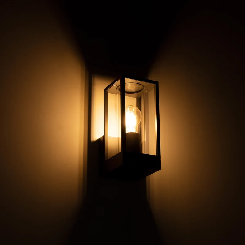 Außen-Wandleuchte anthrazit 1x E27 IP44 Glas opal - LED's Light