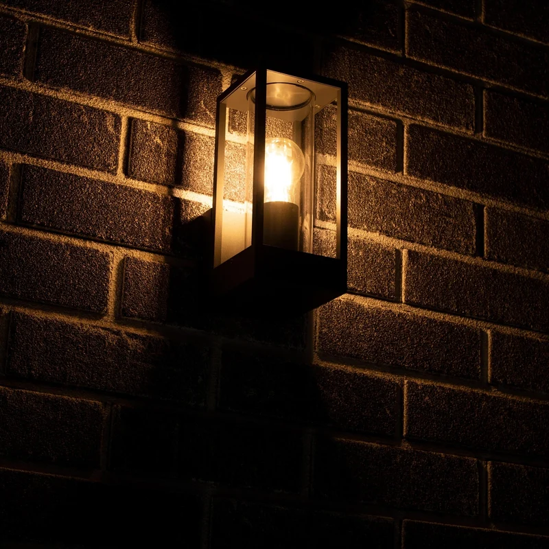Außen-Wandleuchte anthrazit 1x E27 IP44 Glas opal - LED's Light