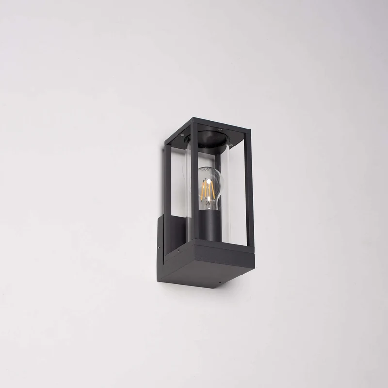 Außen-Wandleuchte anthrazit 1x E27 IP44 Glas opal - LED's Light