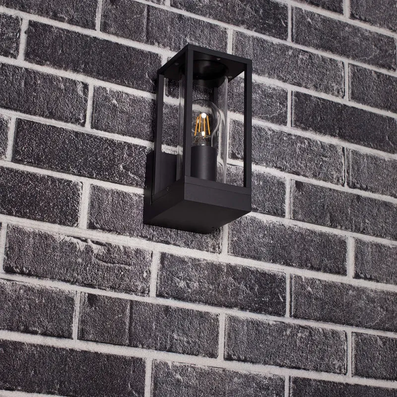 Außen-Wandleuchte anthrazit 1x E27 IP44 Glas opal - LED's Light