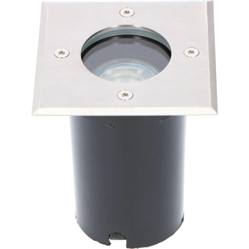 Bodeneinbauleuchte Edelstahl quadrat 1x GU10 IP67 bis 1.5 t belastbar - LED's Light