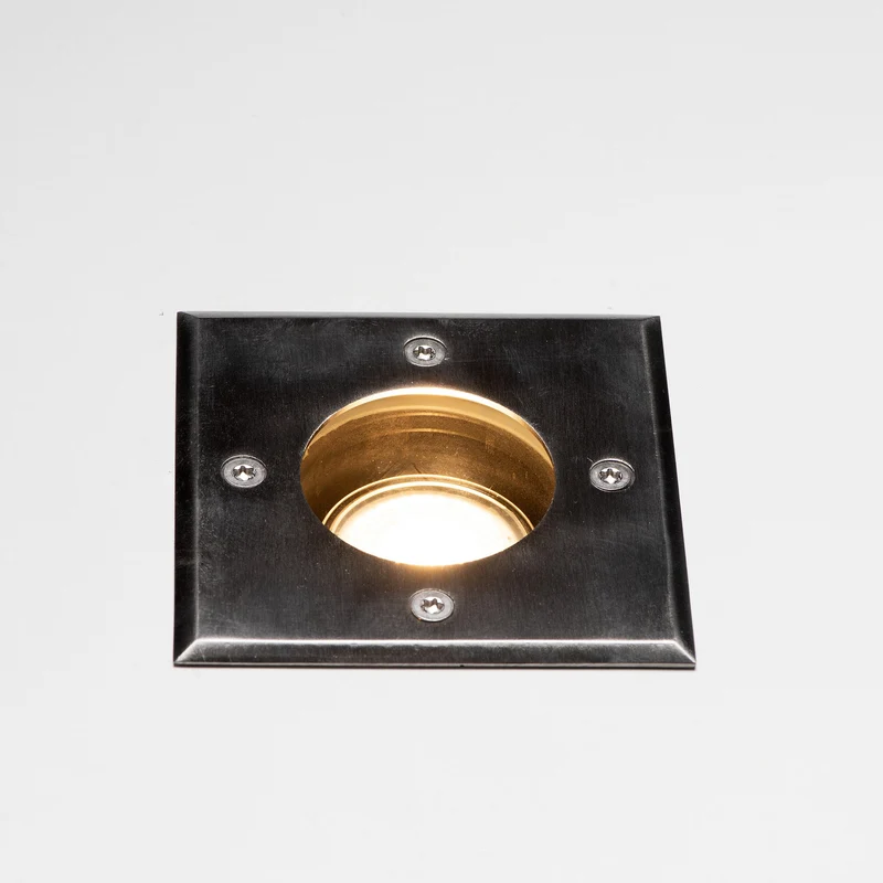 Bodeneinbauleuchte Edelstahl quadrat 1x GU10 IP67 bis 1.5 t belastbar - LED's Light