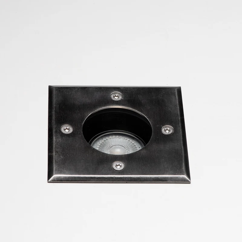 Bodeneinbauleuchte Edelstahl quadrat 1x GU10 IP67 bis 1.5 t belastbar - LED's Light
