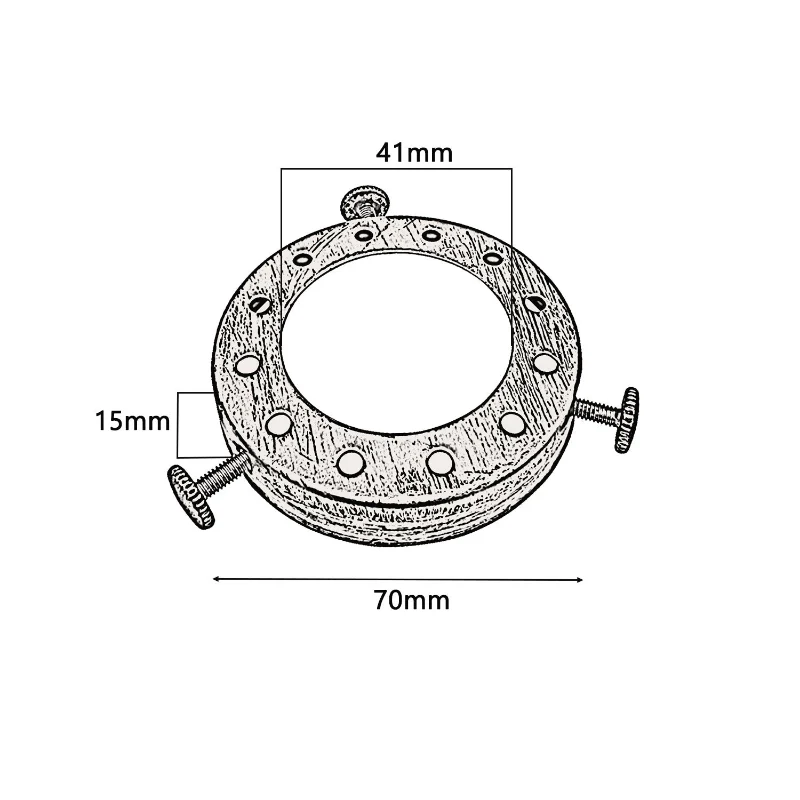LEDSone E27 Lampenschirm Halterung 70mm Kupfer Metall ~2816