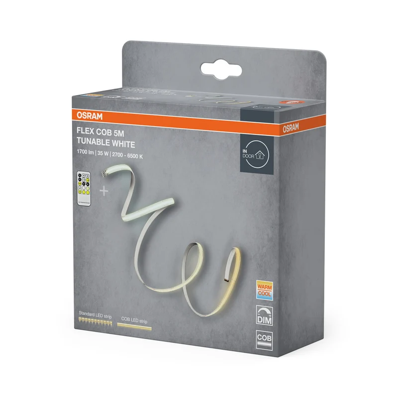 OSRAM FLEX COB 5M LED-Streifen TW RC, gelb, 30W, 1700lm