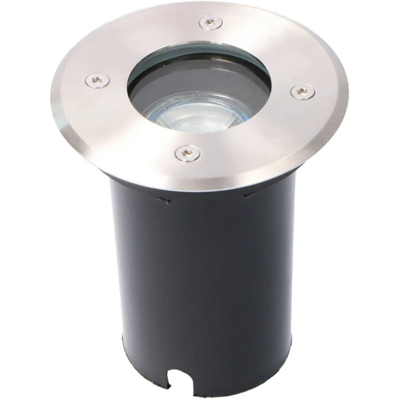 LED's Light Edelstahl LED Bodeneinbaustrahler rund - Für Einfahrt und Garten - IP67 wasserdicht - Silber