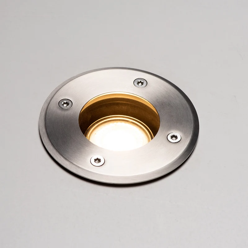 LED's Light Edelstahl LED Bodeneinbaustrahler rund - Für Einfahrt und Garten - IP67 wasserdicht - Silber