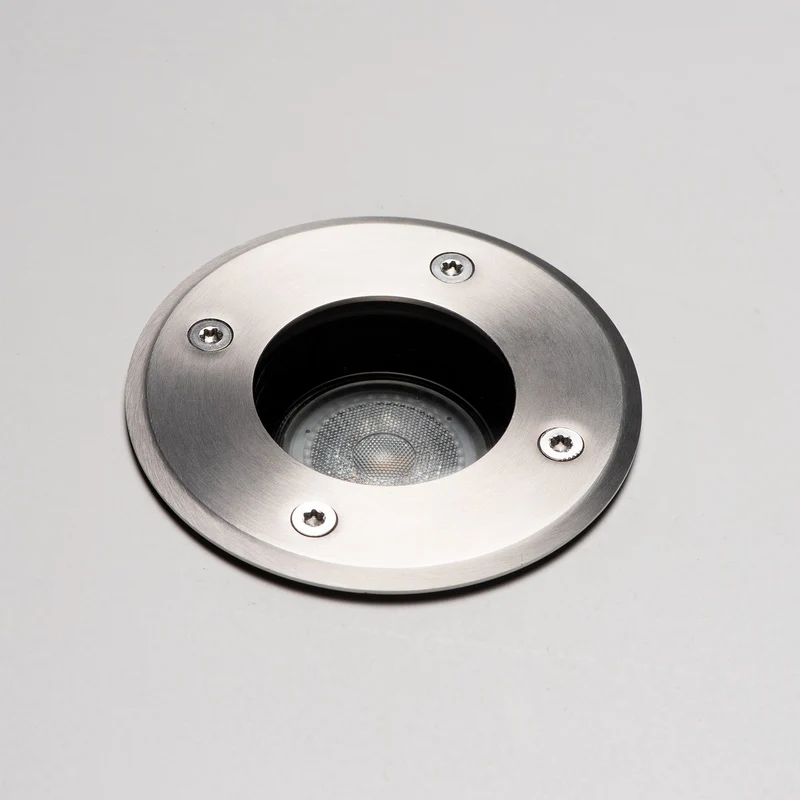LED's Light Edelstahl LED Bodeneinbaustrahler rund - Für Einfahrt und Garten - IP67 wasserdicht - Silber