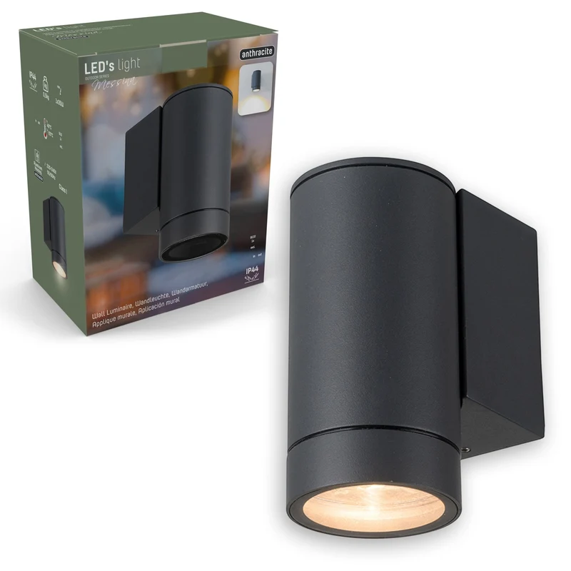 Außen-Wandleuchte anthrazit 1x GU10 IP44 für LED und Halogen bis 35W - LED's Light